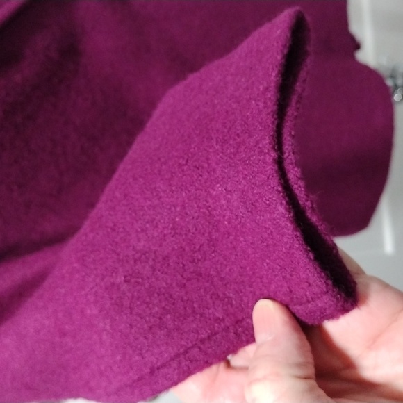 Rachel Zoe unlined purple unbelted wool blend coat. Small - Picture 6 of 10